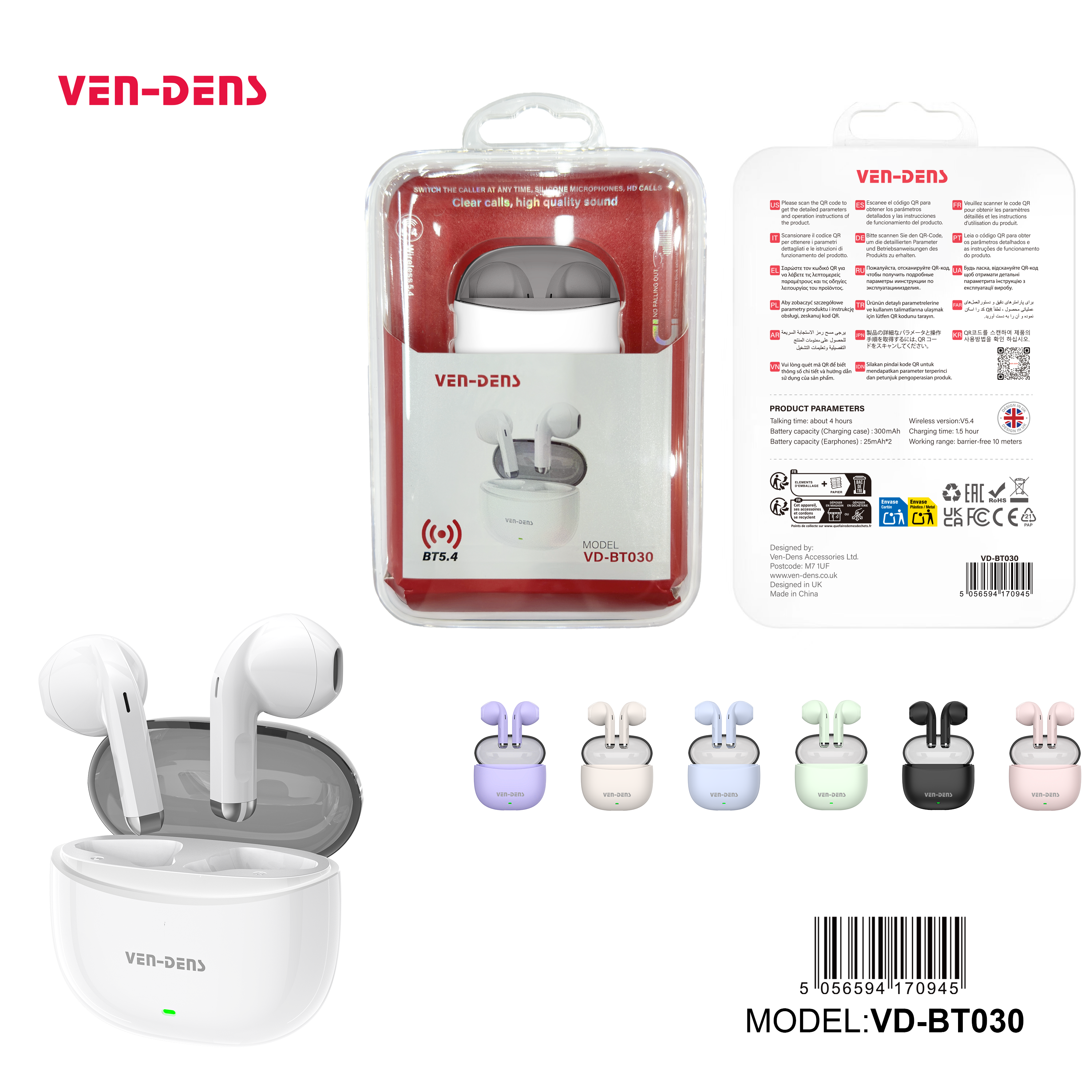 VEN-DENS VD-BT030 Earpods
