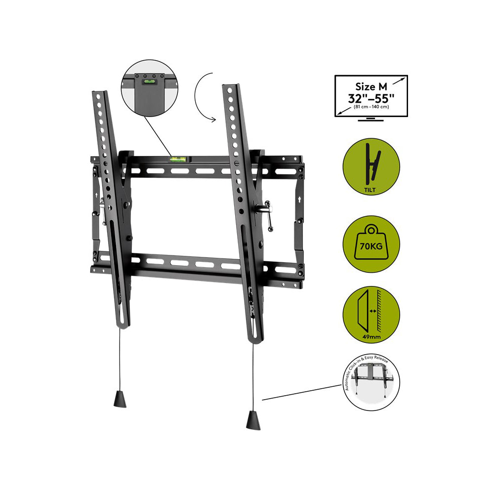 Goobay TV Wall Mount Pro TILT (M) for TVs from 32" to 55" to 70 kg