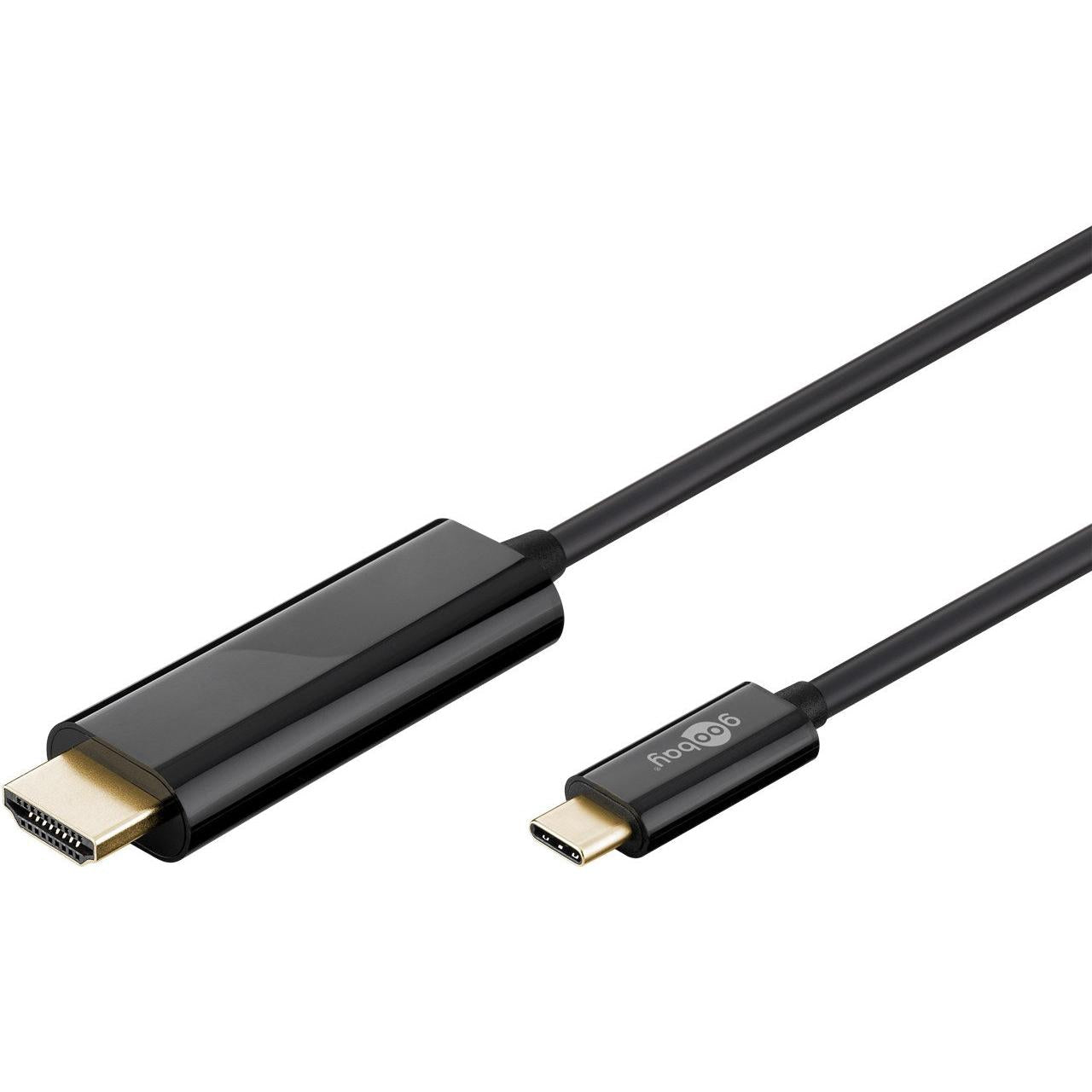 Goobay USB-C to HDMI Adapter 1.8m Cable (4k @ 60 Hz) - Black