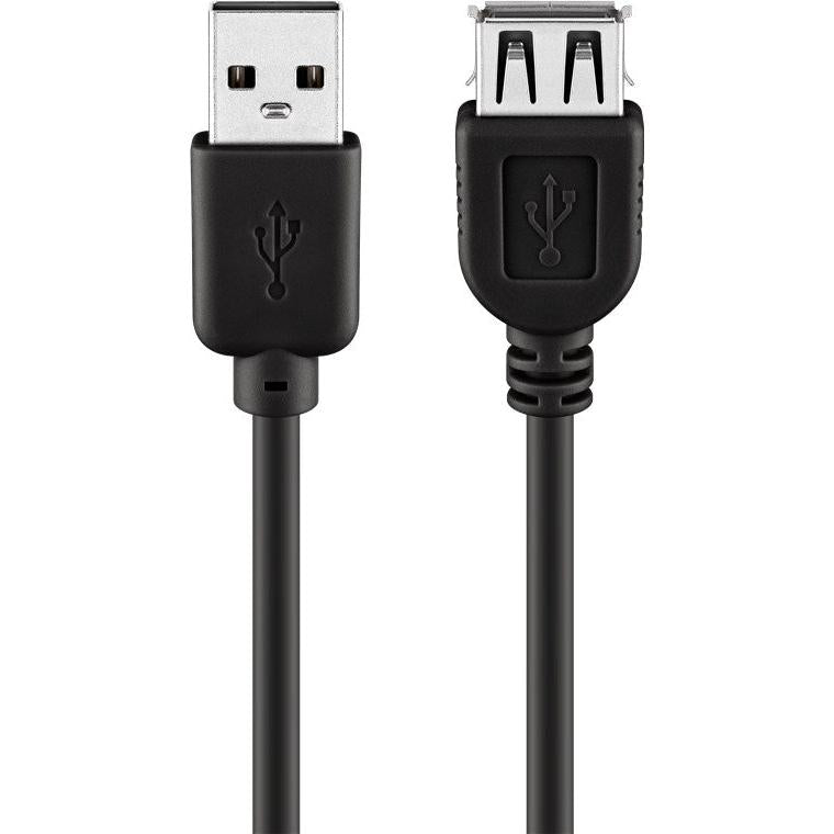 Goobay USB 2.0 Hi-Speed Extension 3m Cable - Black