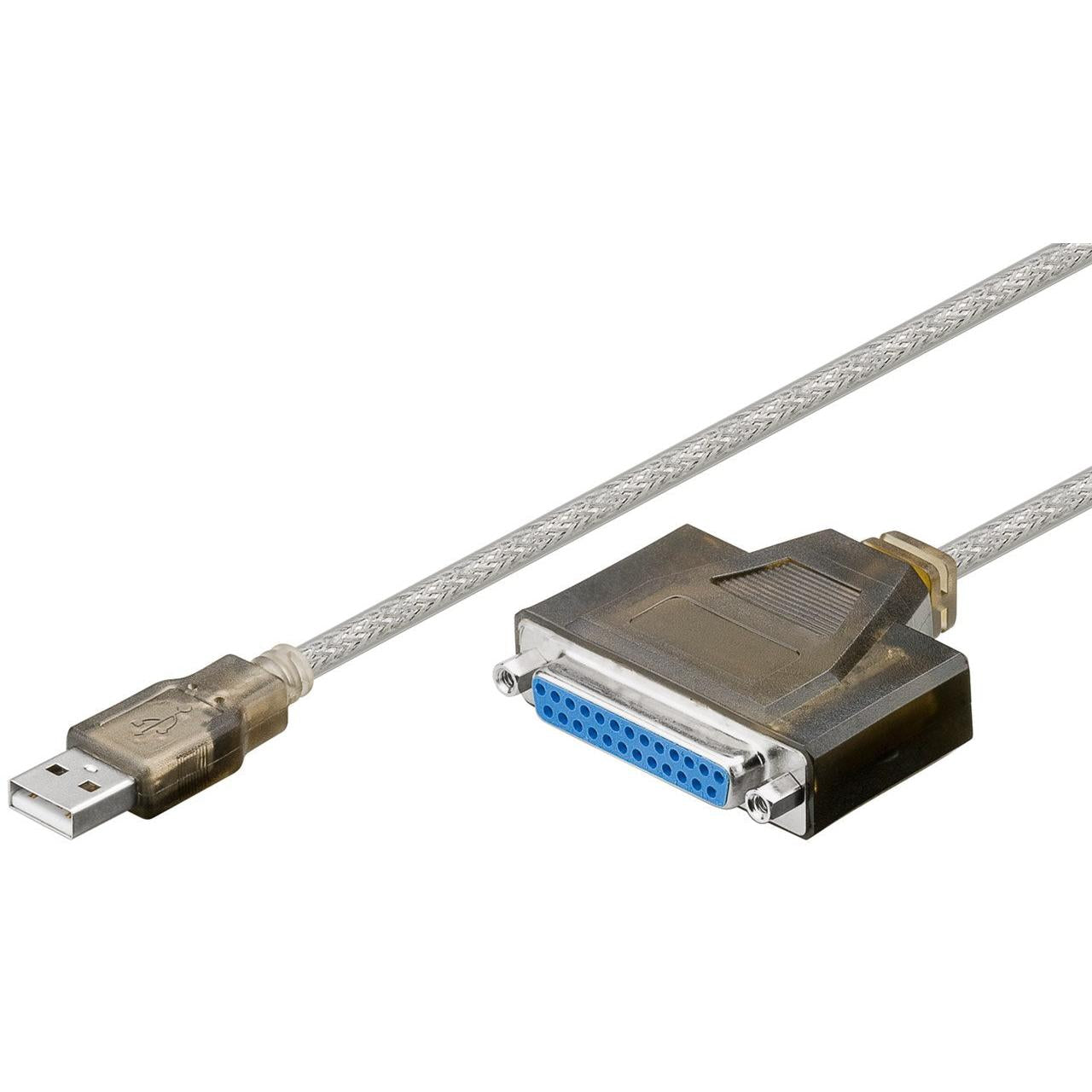 Goobay USB to D-SUB/IEEE 1284 female Printer 1.5m Cable - Transparent