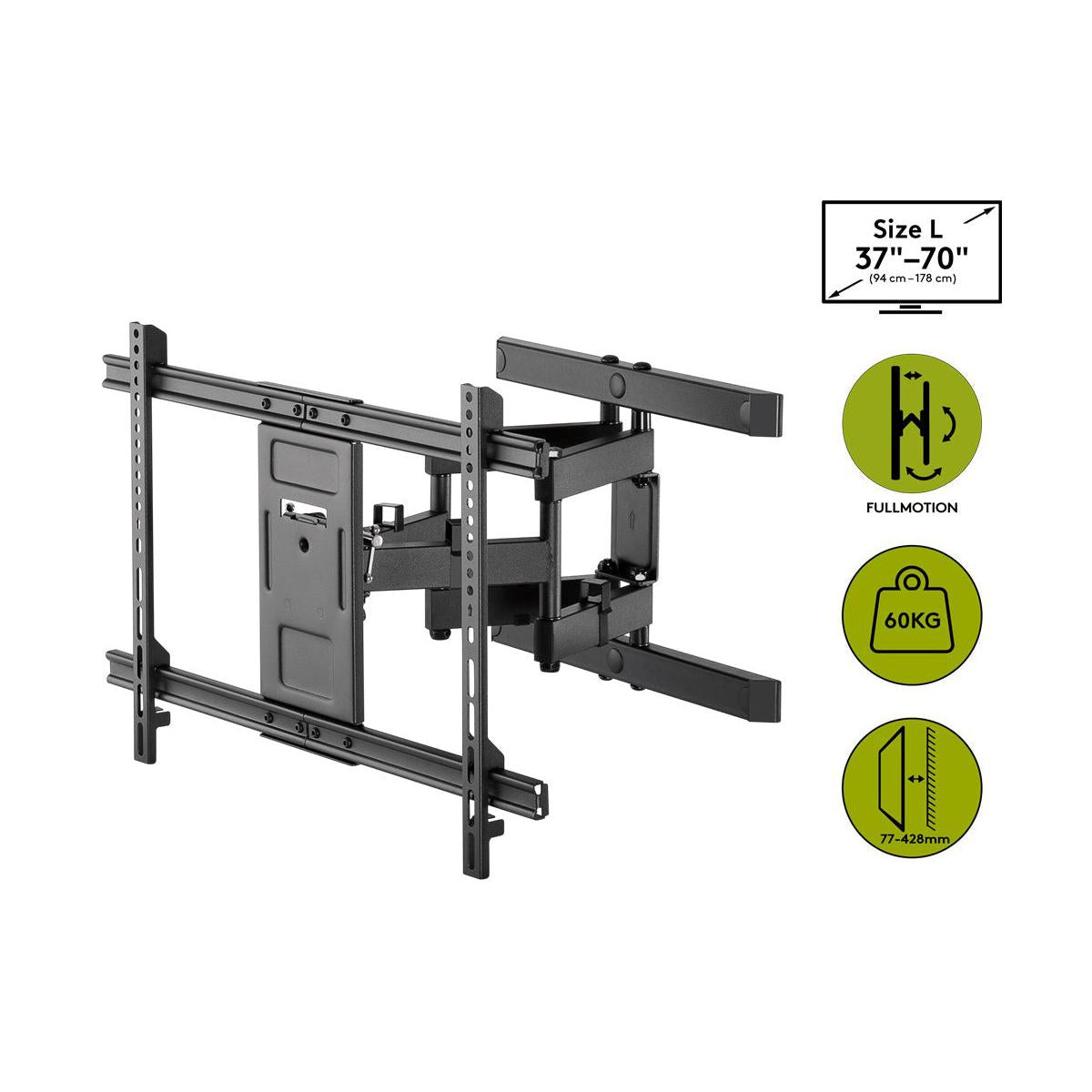 Goobay TV wall mount Pro FULLMOTION (L) for TVs from 37" to 70" up to 60kg