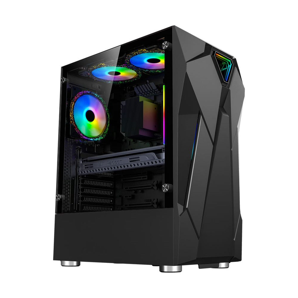 Armaggeddon Tron Holo-5 ATX Gaming Case - Black