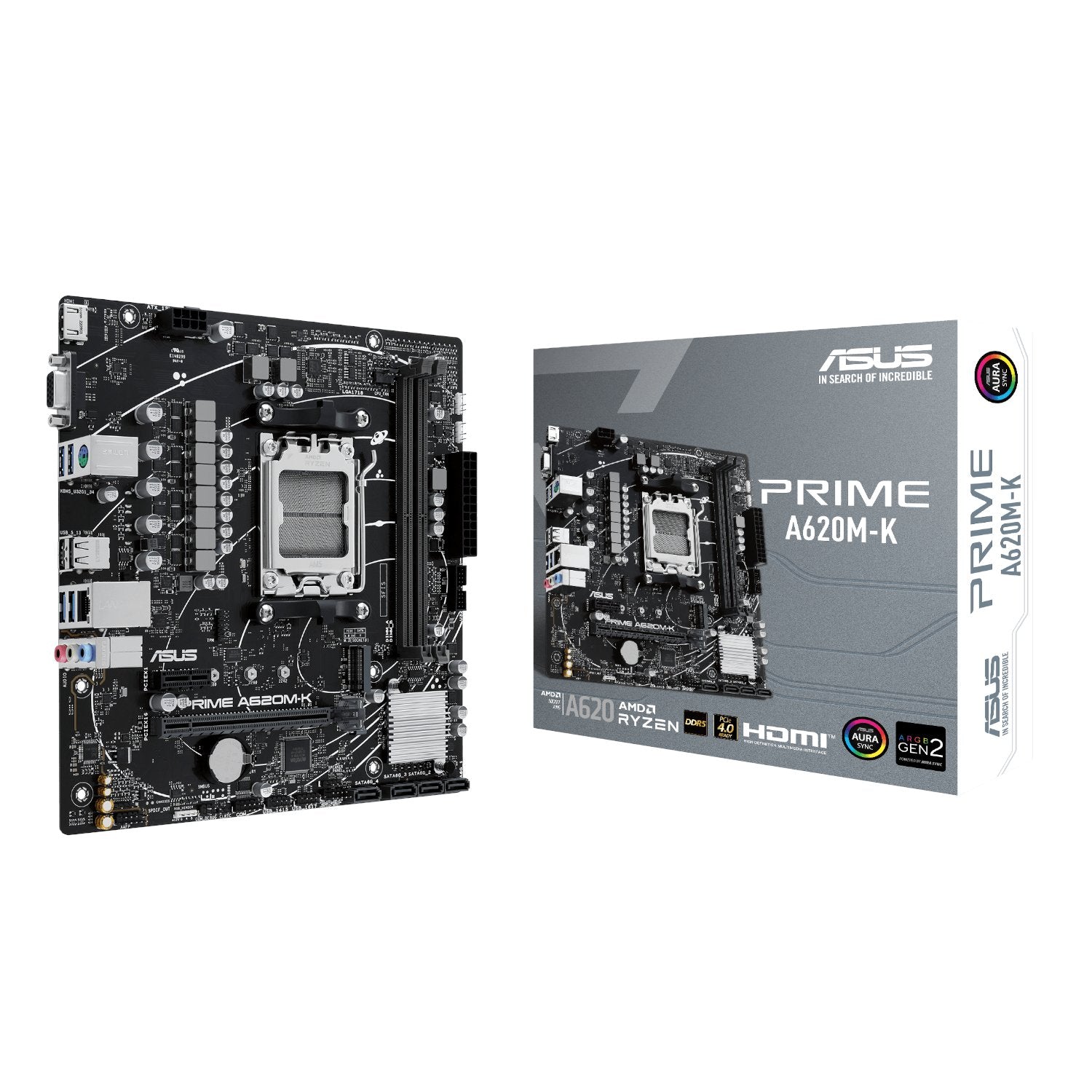 Asus Prime A620M-K AM5 DDR5 M-ATX Motherboard