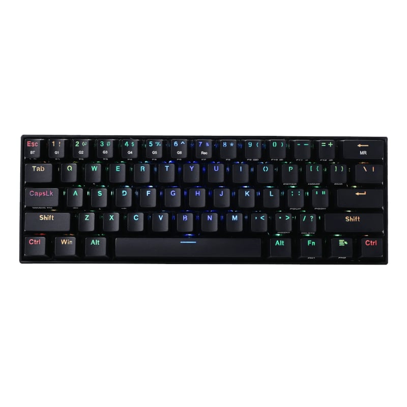 Redragon DRACONIC PRO Mechanical 61 Key|Bluetooth 5.0|RGB 9 Colour Modes|Rechargable Battery|Type-C Charging Cable Gaming Keyboard - Black
