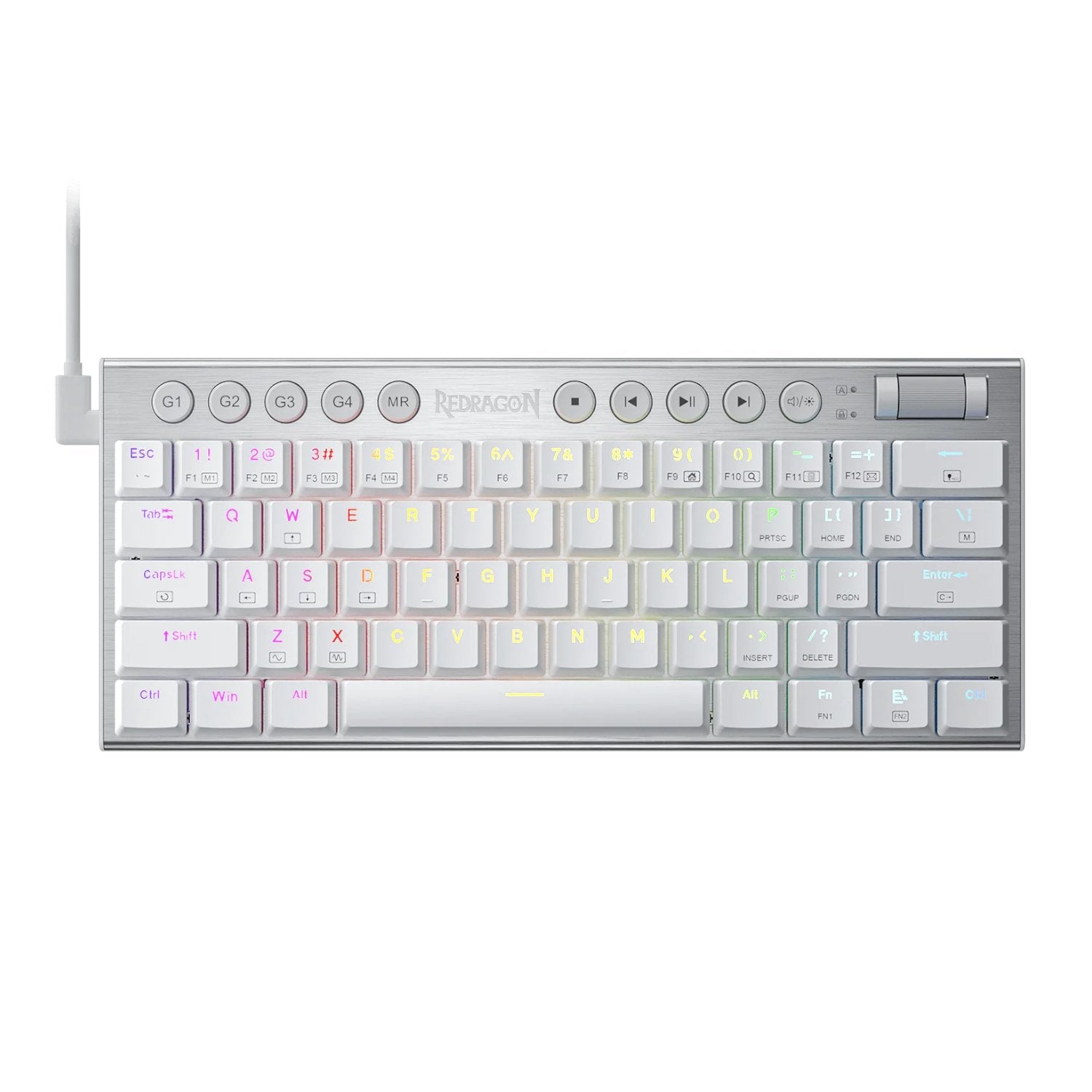 Redragon K632 HORUS Mini 60% RGB Wired Gaming Keyboard â€“ White