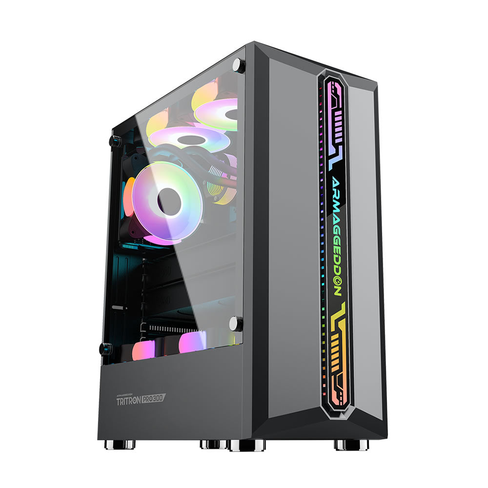 Armaggeddon Tritron Pro 300 ATX Gaming Case with 3x ARGB Fans