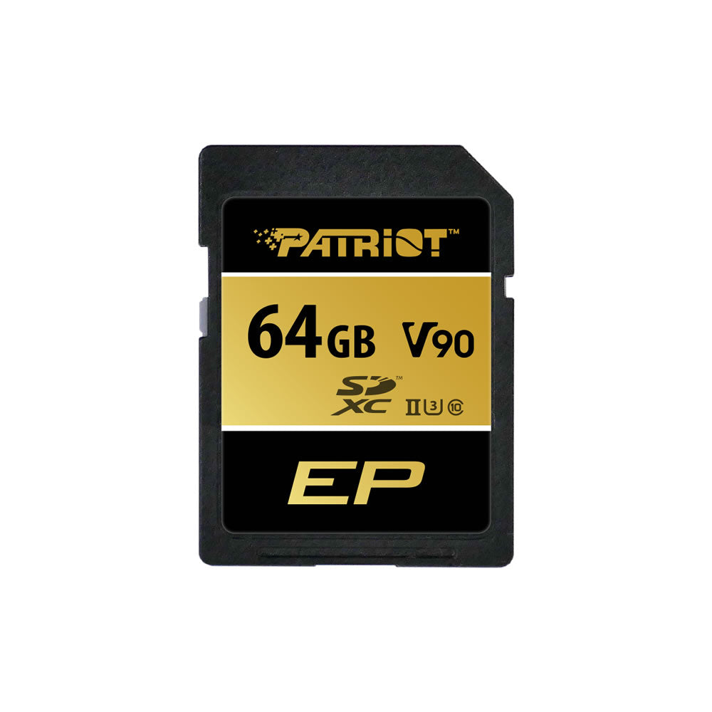 Patriot V90 64GB SDXC UHS-II U3 Class 10 SD Card