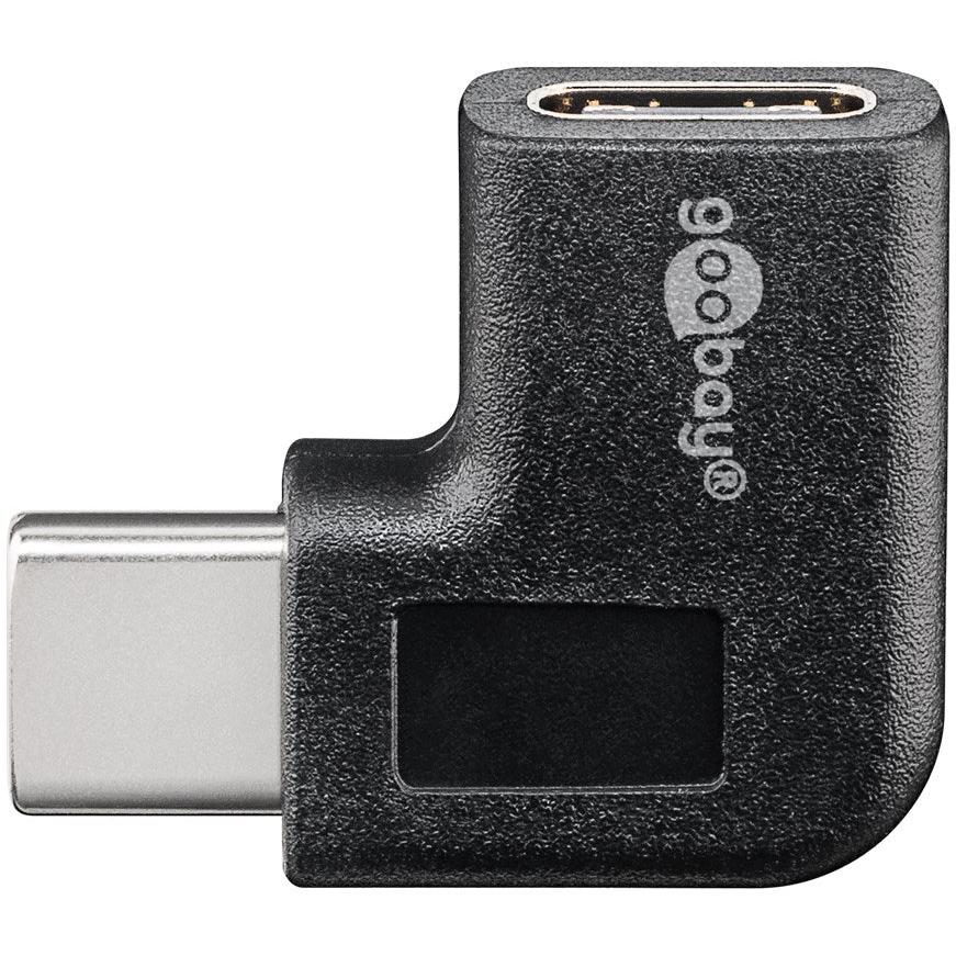 Goobay USB-C to USB-C 90° Adapter - Black