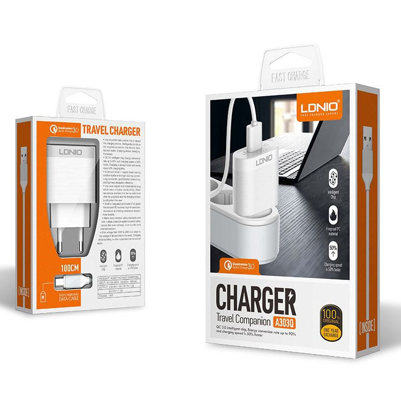 LDNIO A303Q QC3.0 18W Charger Set