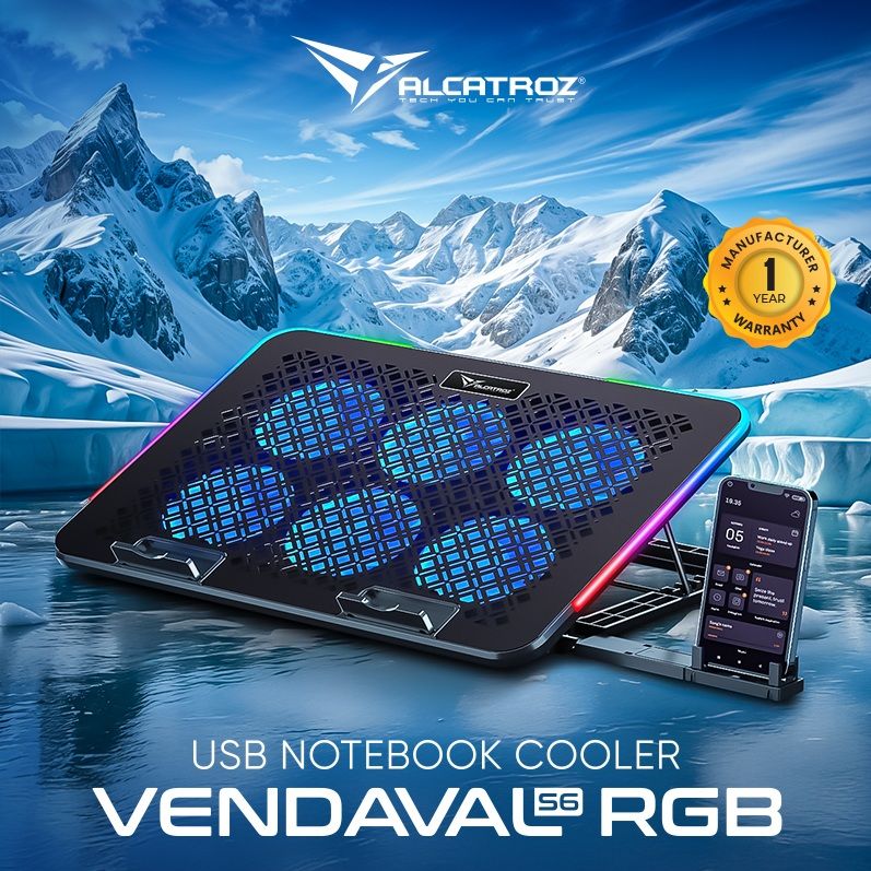 Alcatroz Vendaval S6 RGB Notebook Cooler